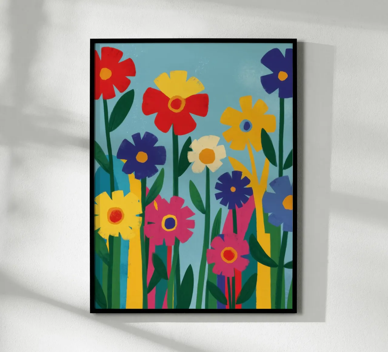 Prato gioioso di fiori selvatici poster con telaio in alluminio da Moon Revolver