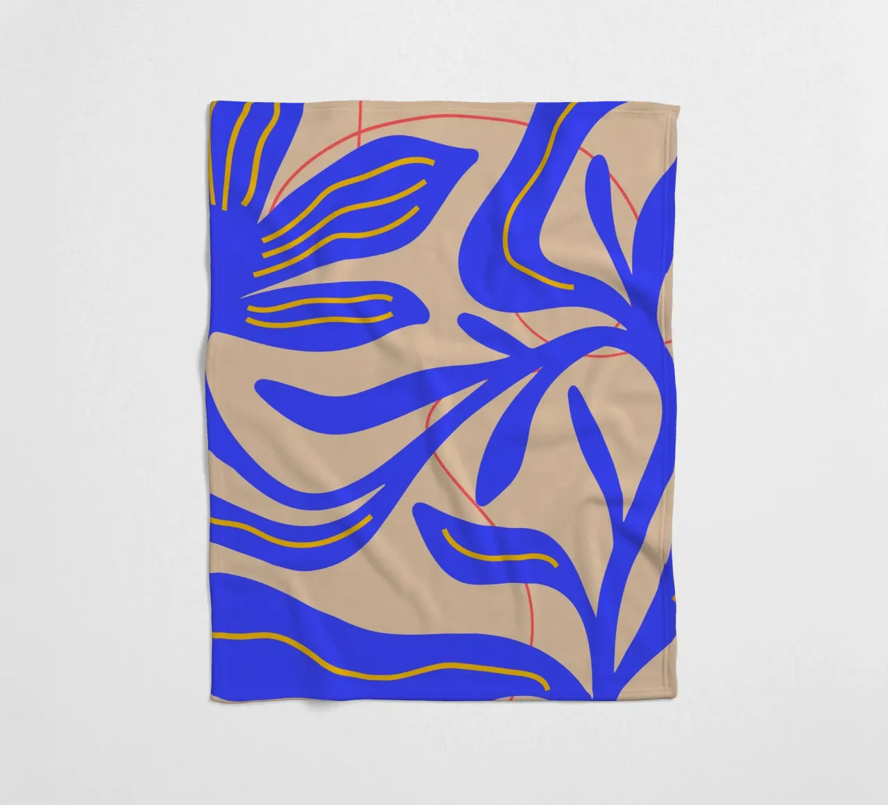 Abstract Leaf & Flower Art Print | Botanical  | Modern coperta in pile da PrintCessStudio