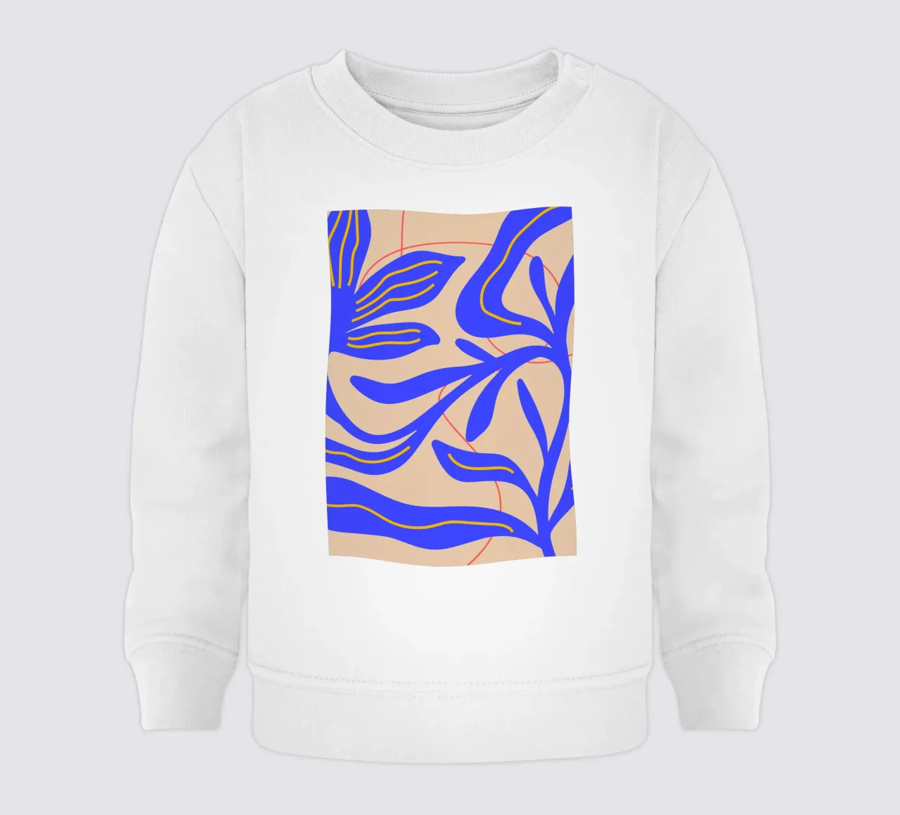 Abstract Leaf & Flower Art Print | Botanical | Modern felpa neonato da PrintCessStudio