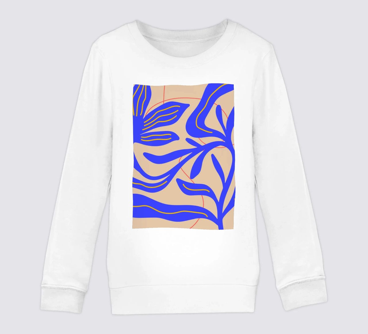 Abstract Leaf & Flower Art Print | Botanical  | Modern felpa bambino da PrintCessStudio
