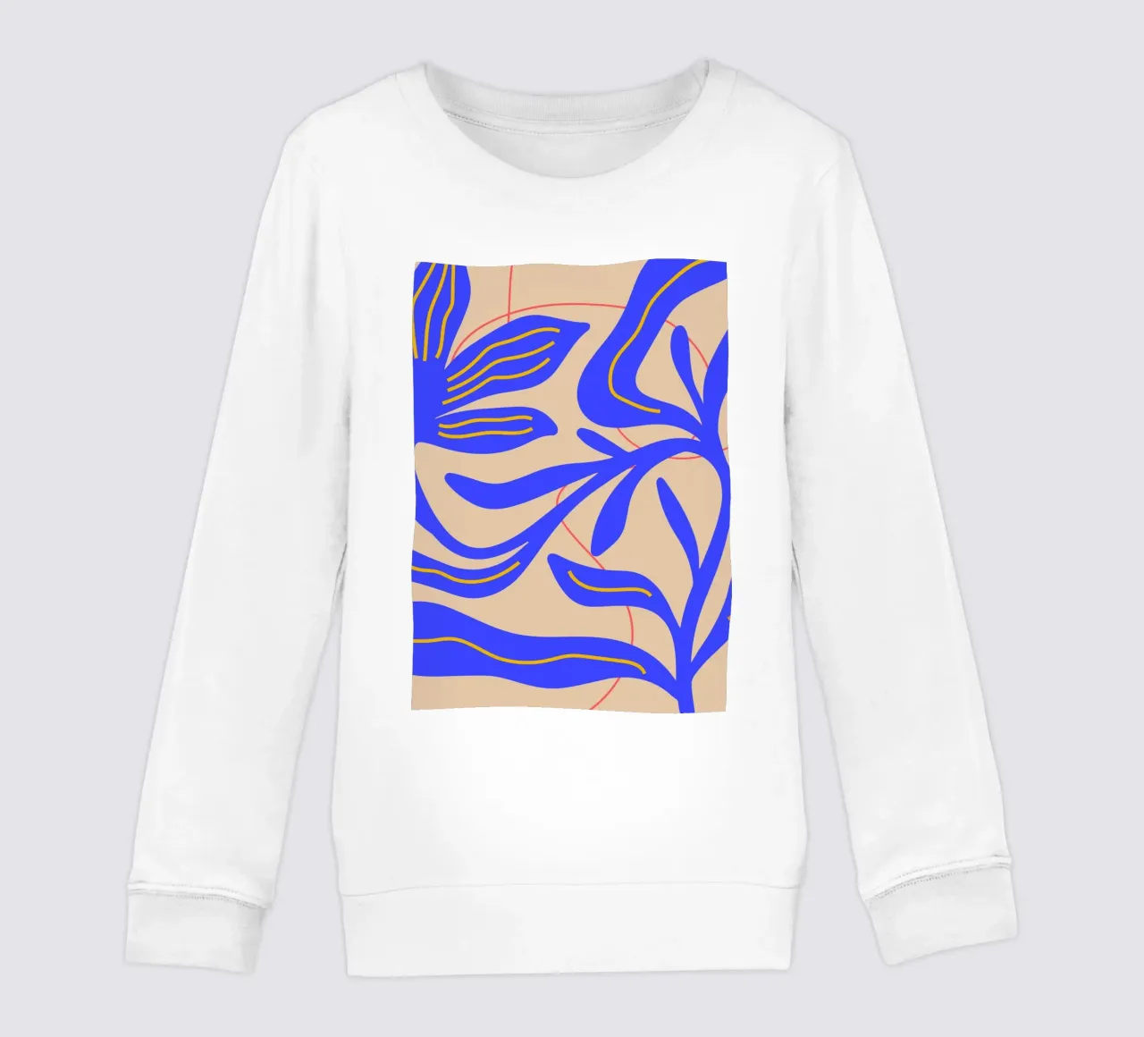 Abstract Leaf & Flower Art Print | Botanical  | Modern felpa bambino da PrintCessStudio
