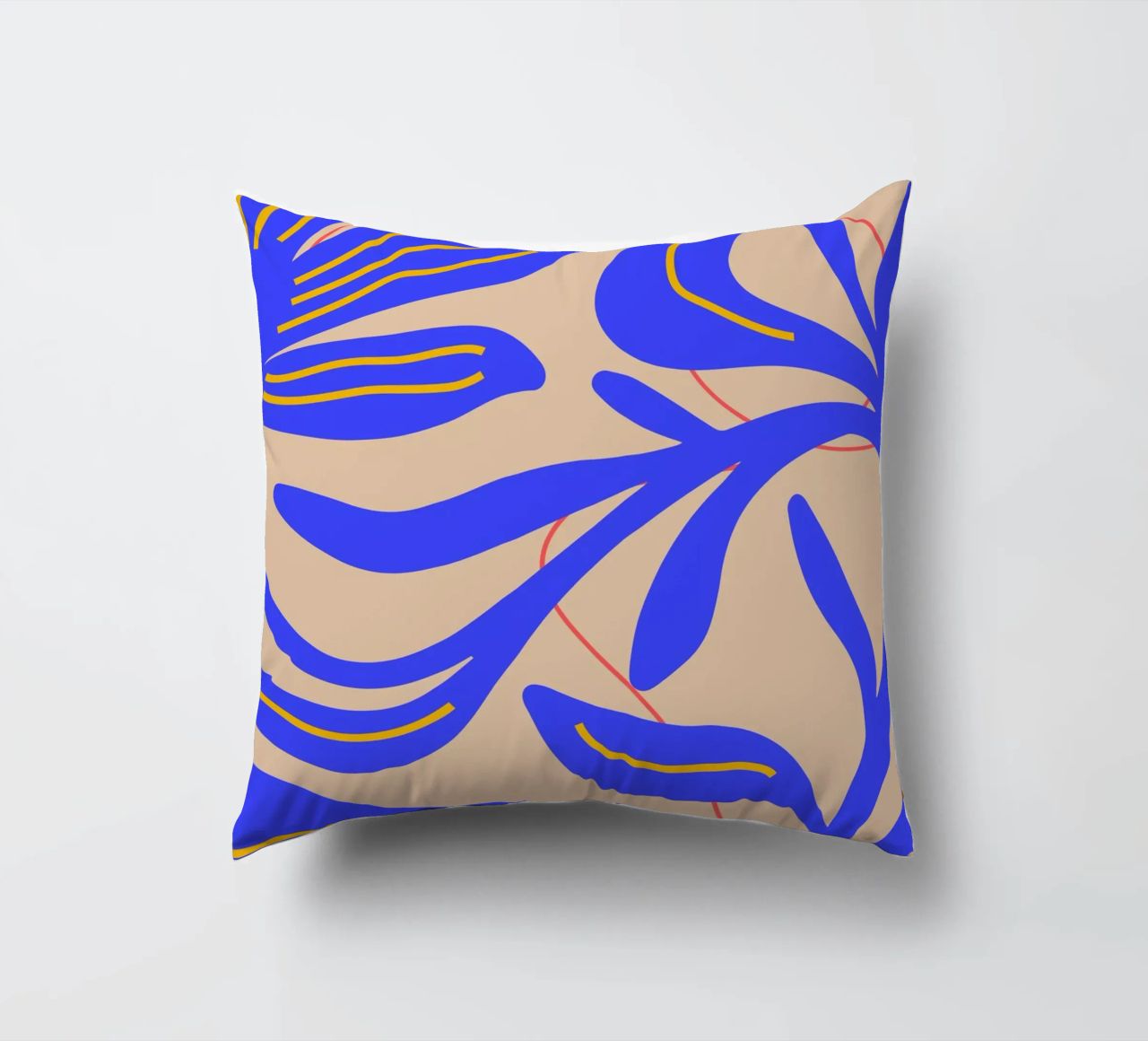 Abstract Leaf & Flower Art Print | Botanical  | Modern cuscino da PrintCessStudio