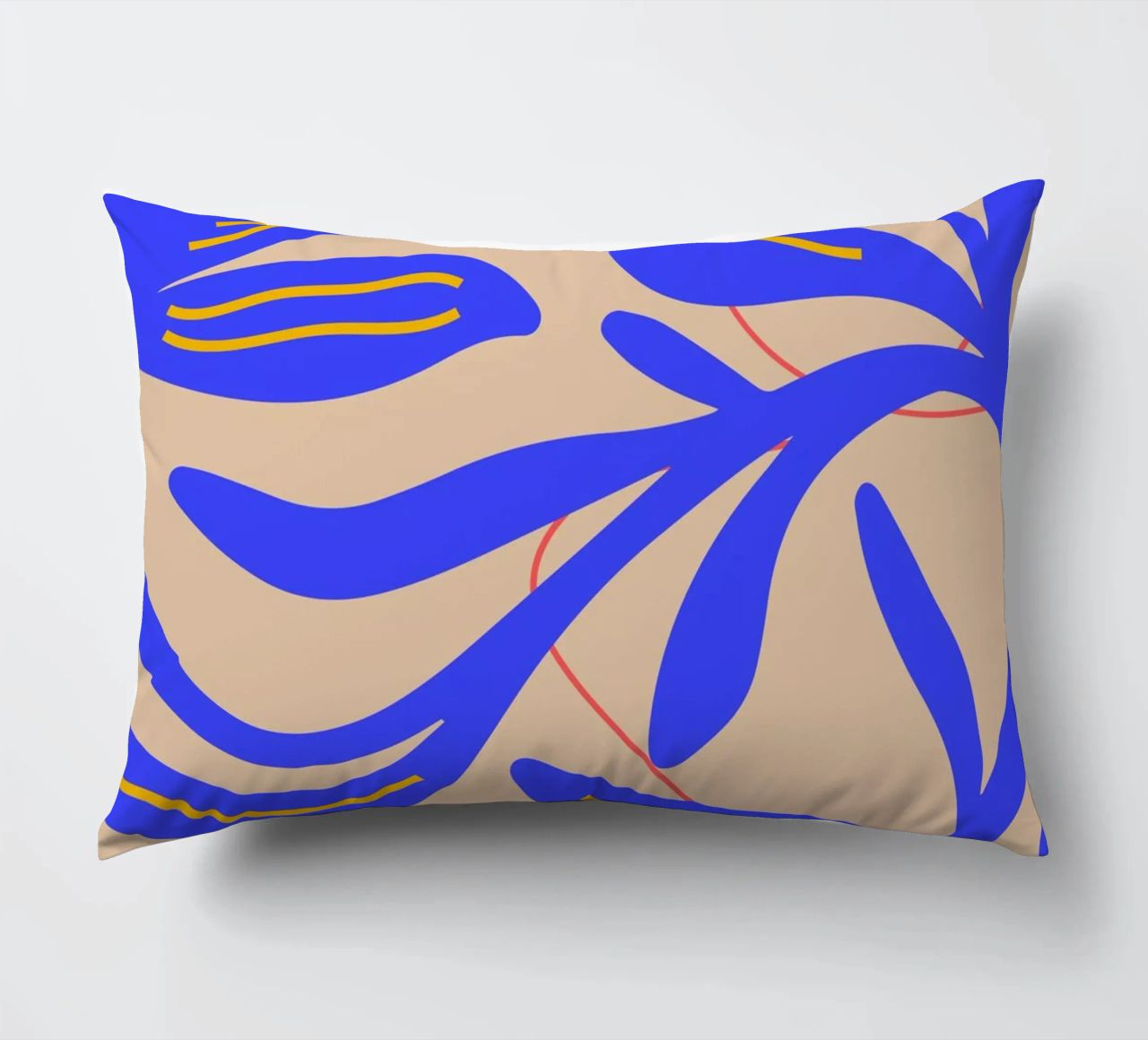 Abstract Leaf & Flower Art Print | Botanical  | Modern cuscino da PrintCessStudio