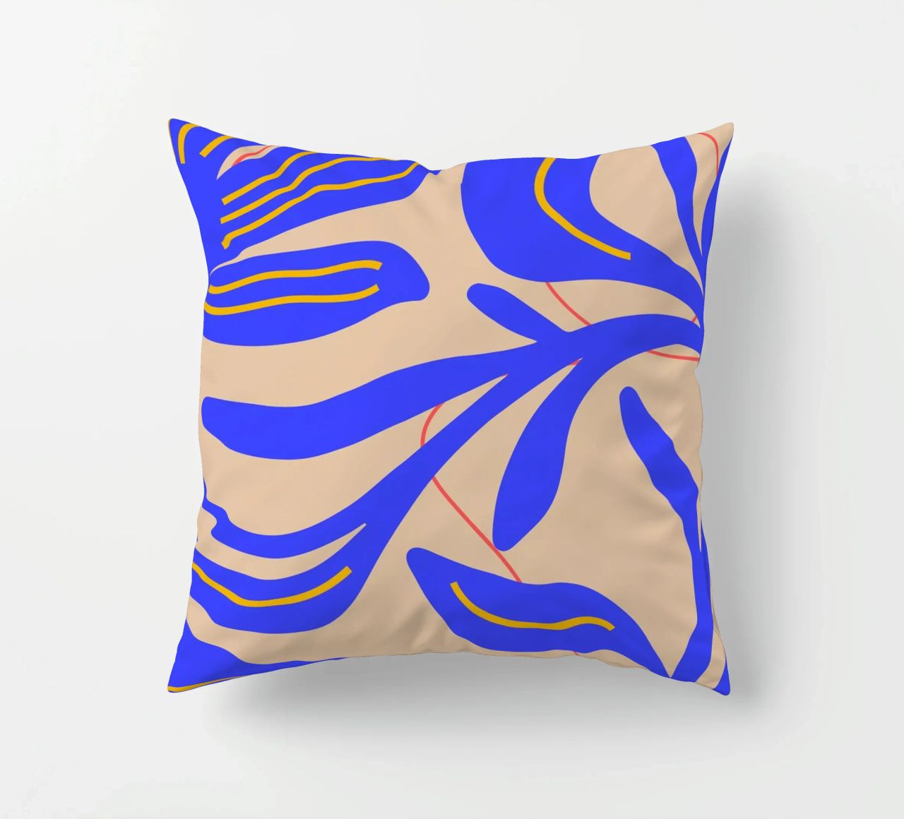 Abstract Leaf & Flower Art Print | Botanical  | Modern cuscino da PrintCessStudio