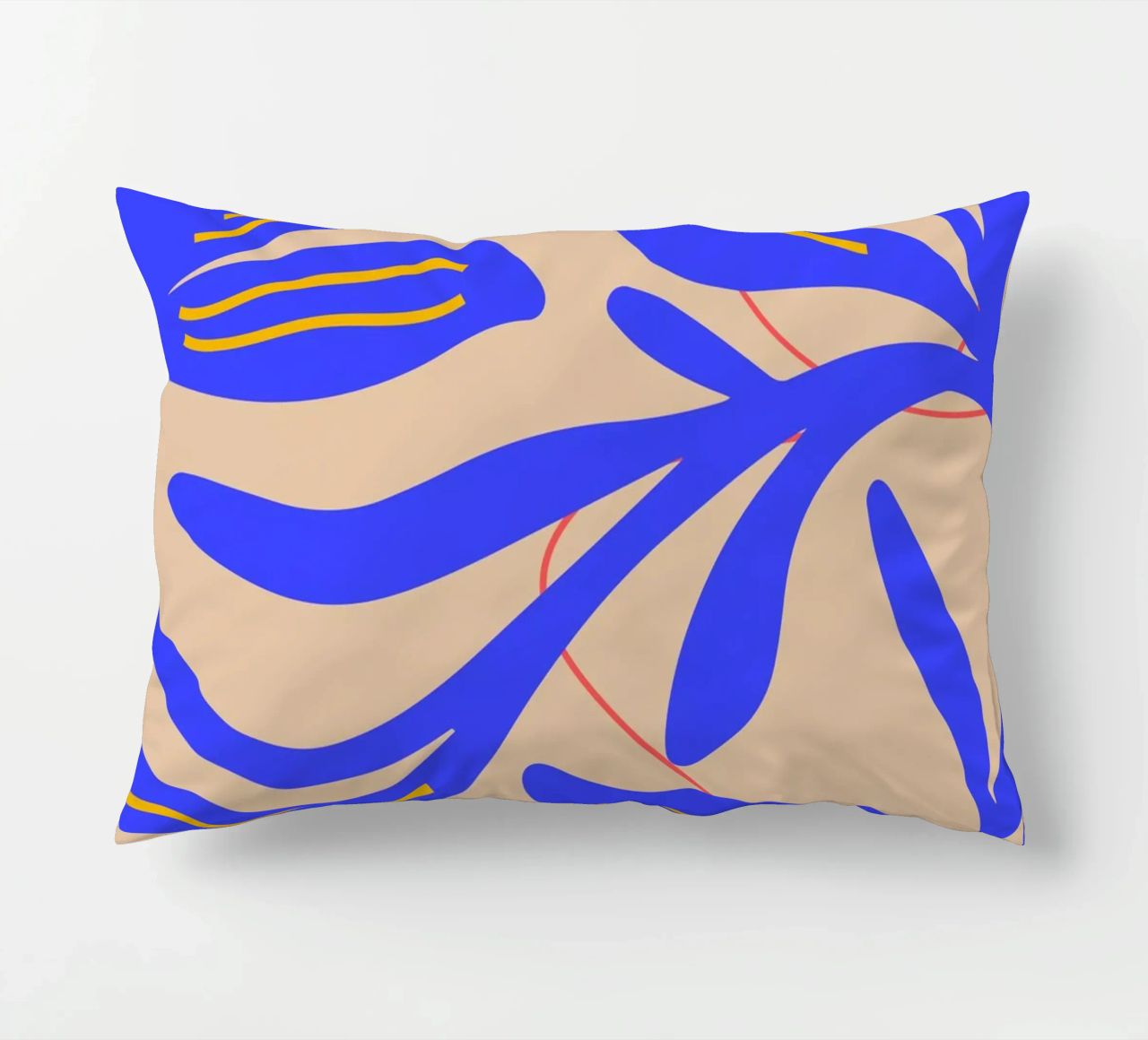 Abstract Leaf & Flower Art Print | Botanical  | Modern cuscino da PrintCessStudio