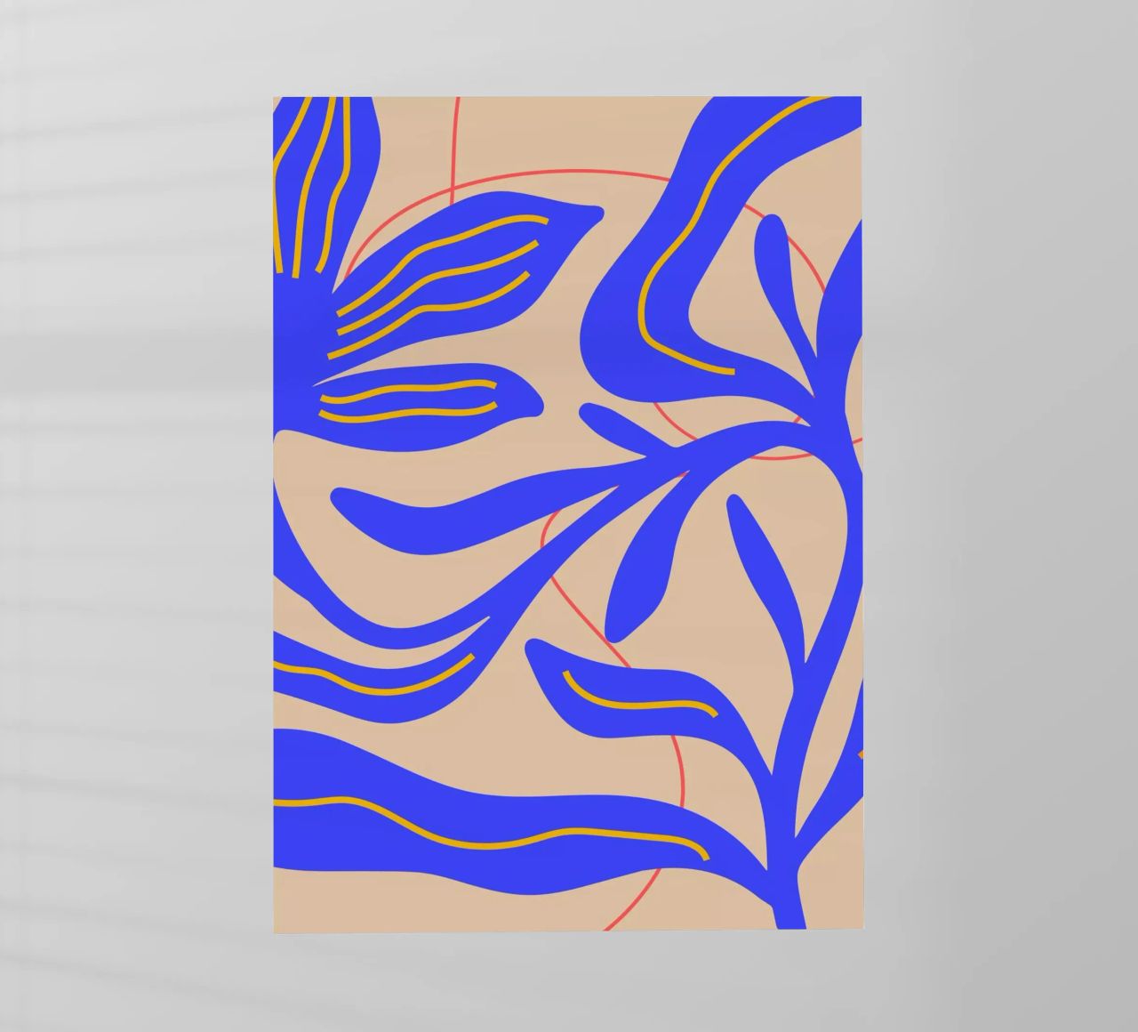 Abstract Leaf & Flower Art Print | Botanical  | Modern pellicola backlit da PrintCessStudio