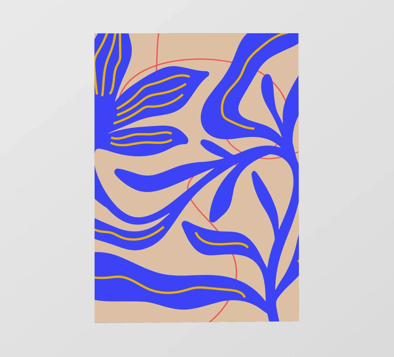 Abstract Leaf & Flower Art Print | Botanical  | Modern pellicola backlit da PrintCessStudio
