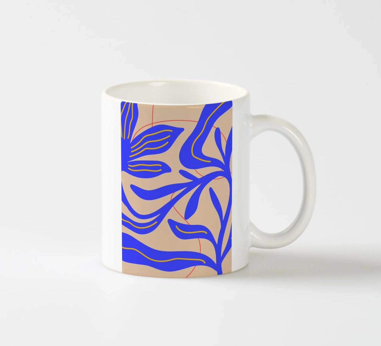 Abstract Leaf & Flower Art Print | Botanical  | Modern tazza in ceramica da PrintCessStudio