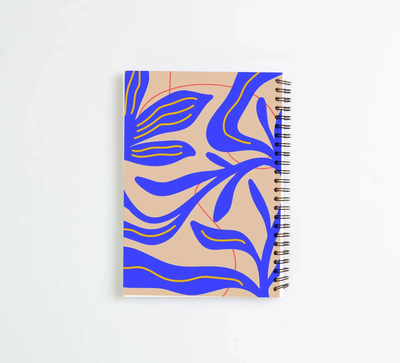 Abstract Leaf & Flower Art Print | Botanical  | Modern spiral notebook by PrintCessStudio