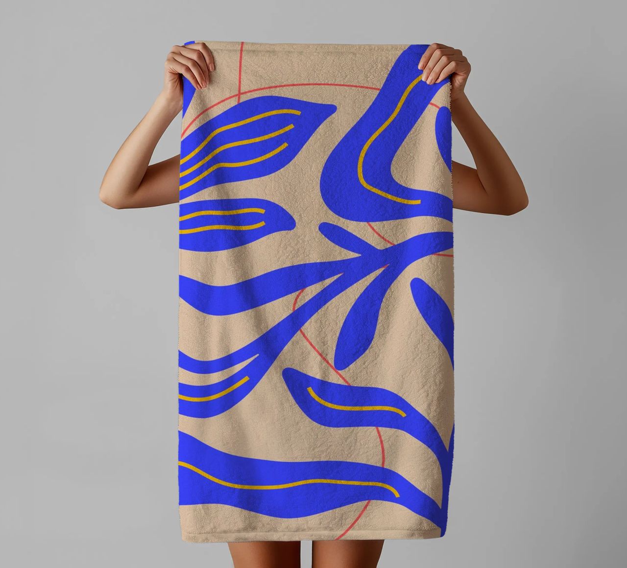 Abstract Leaf & Flower Art Print | Botanical  | Modern asciugamano da bagno da PrintCessStudio