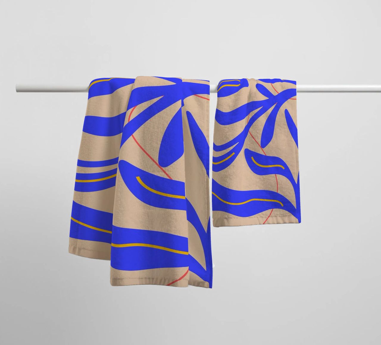 Abstract Leaf & Flower Art Print | Botanical  | Modern asciugamano da bagno da PrintCessStudio