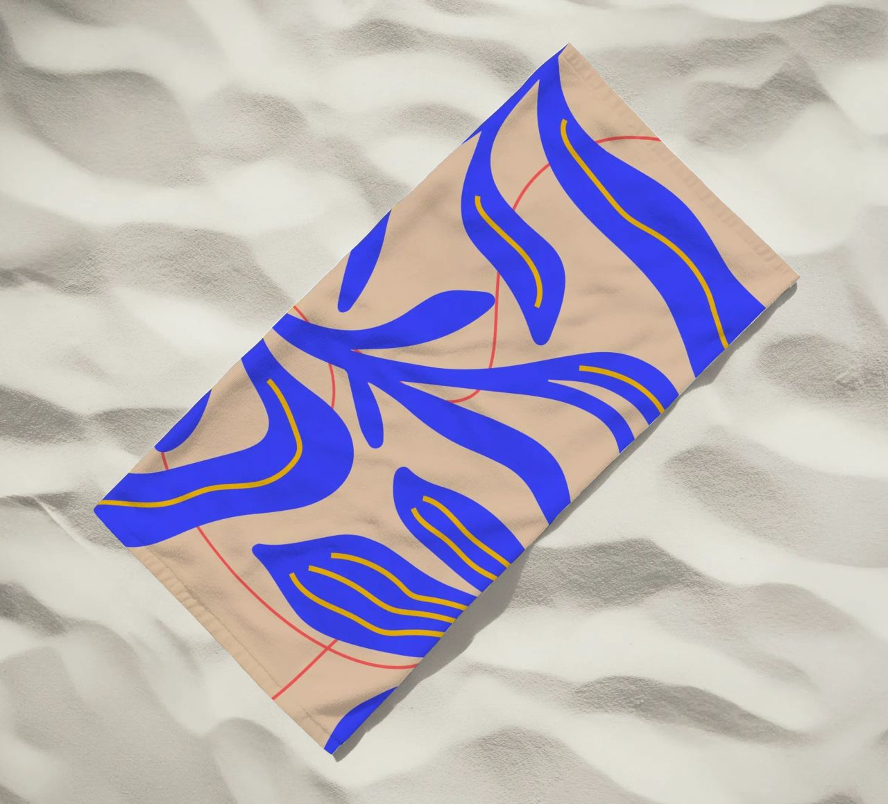 Abstract Leaf & Flower Art Print | Botanical  | Modern telo mare da PrintCessStudio