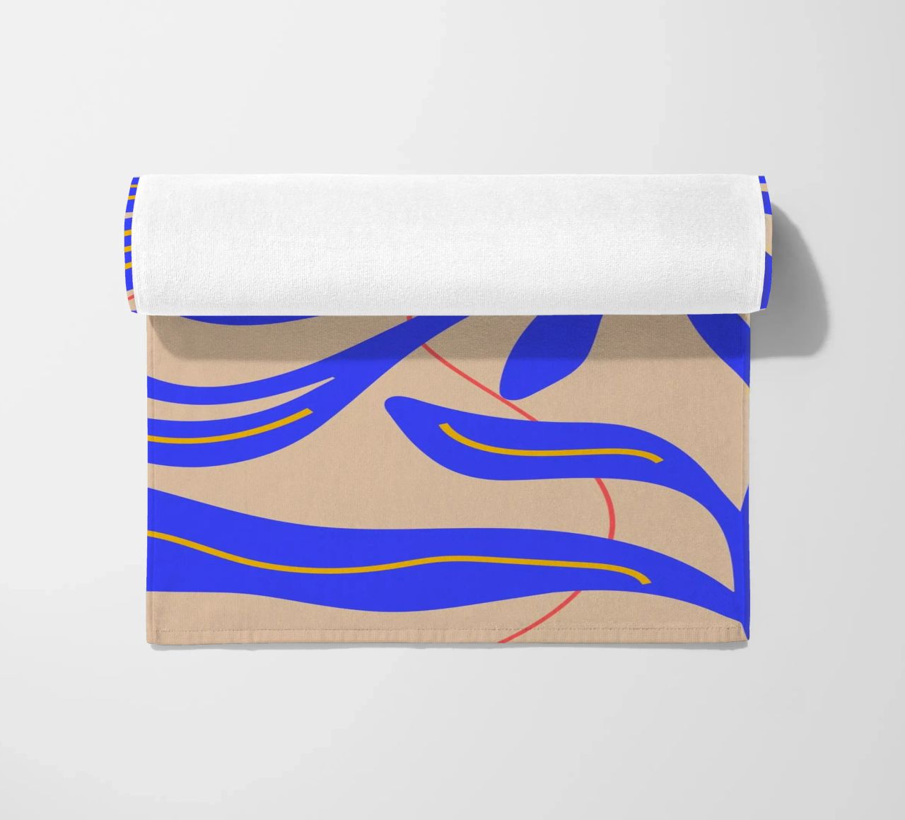 Abstract Leaf & Flower Art Print | Botanical  | Modern telo mare da PrintCessStudio