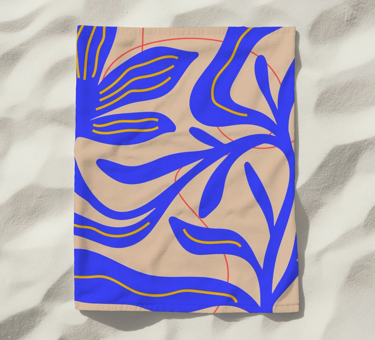 Abstract Leaf & Flower Art Print | Botanical  | Modern telo mare da PrintCessStudio