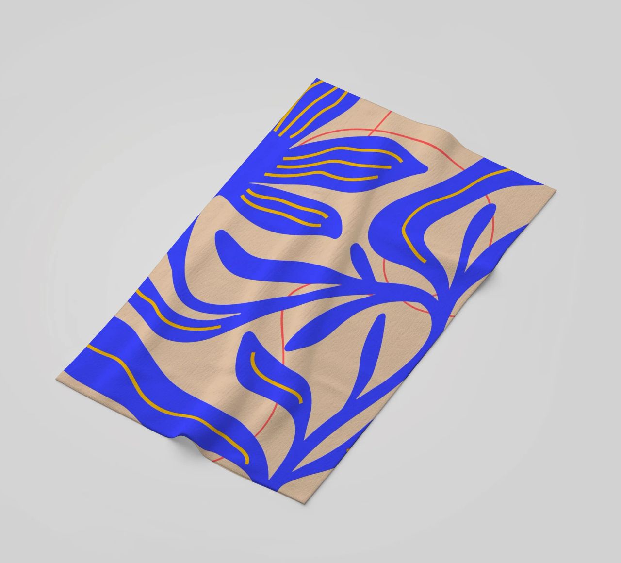Abstract Leaf & Flower Art Print | Botanical  | Modern telo mare da PrintCessStudio