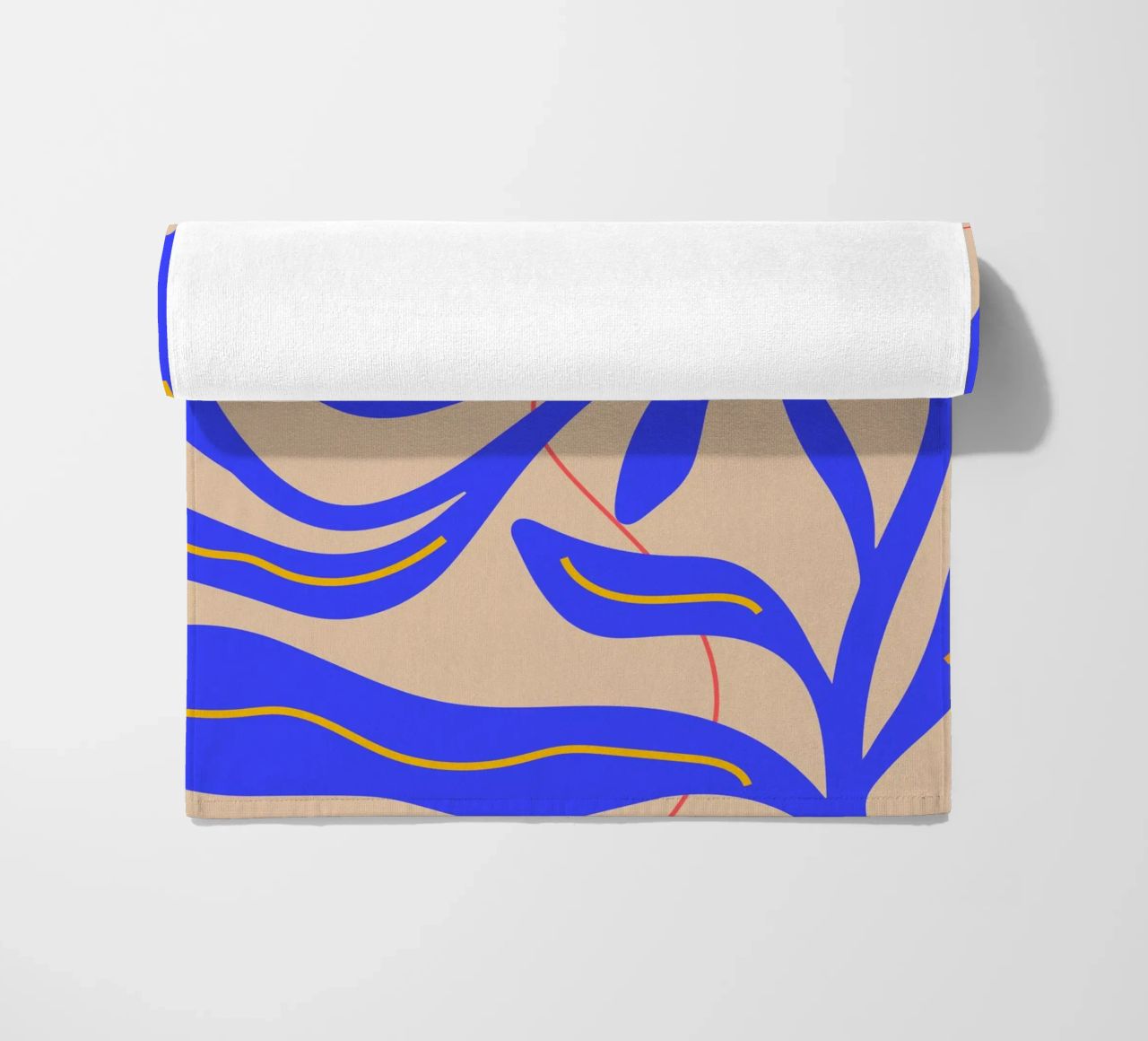 Abstract Leaf & Flower Art Print | Botanical  | Modern telo mare da PrintCessStudio