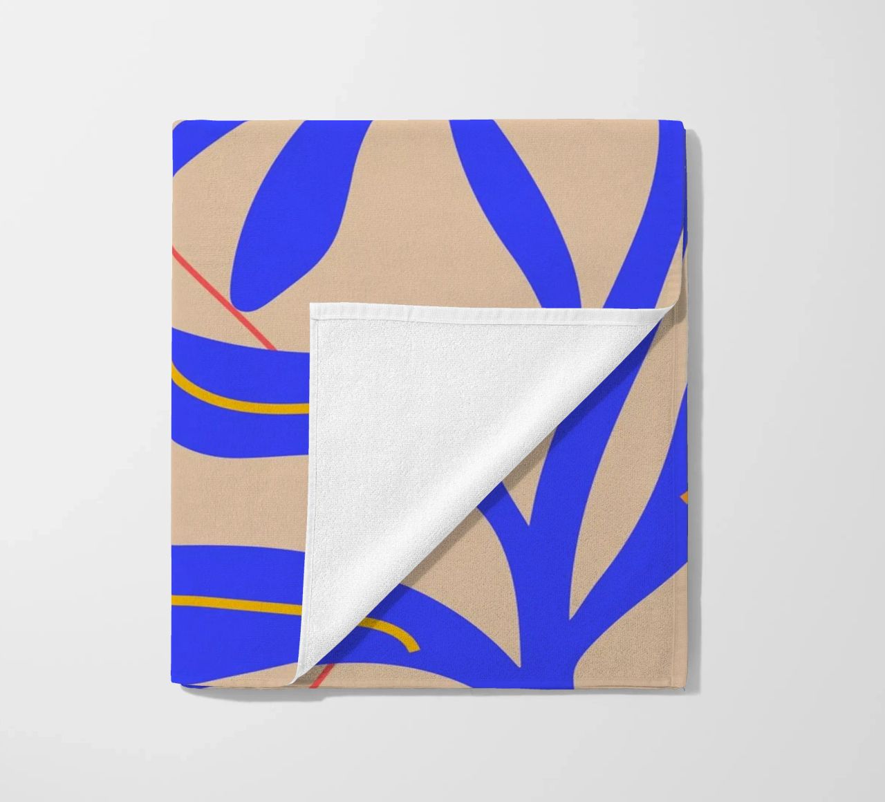 Abstract Leaf & Flower Art Print | Botanical  | Modern telo mare da PrintCessStudio