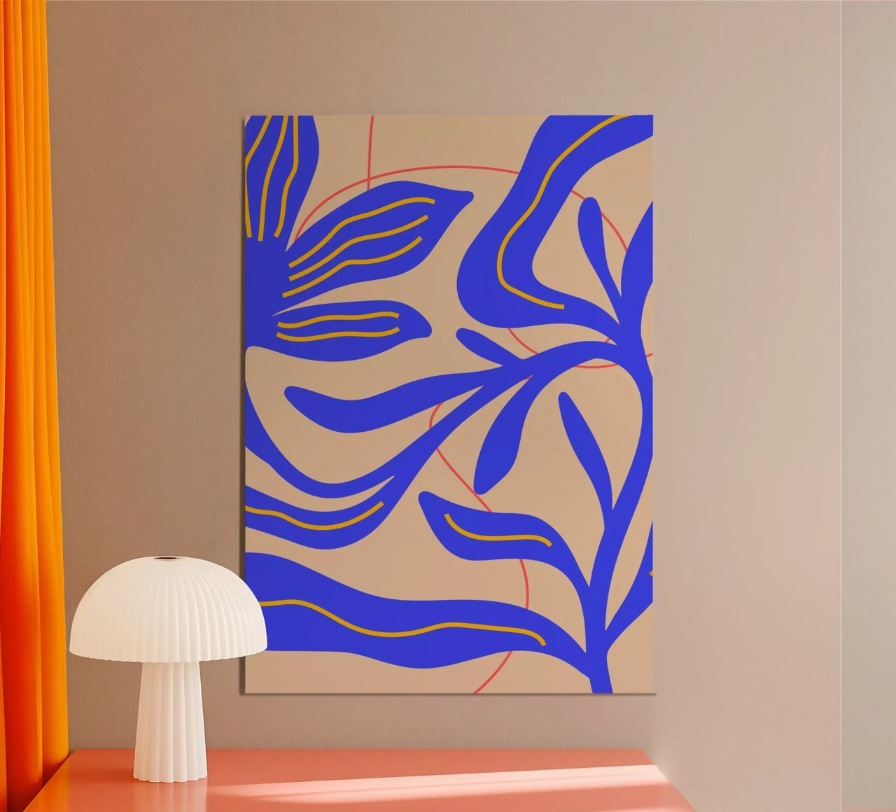 Abstract Leaf & Flower Art Print | Botanical  | Modern alluminio dibond da PrintCessStudio