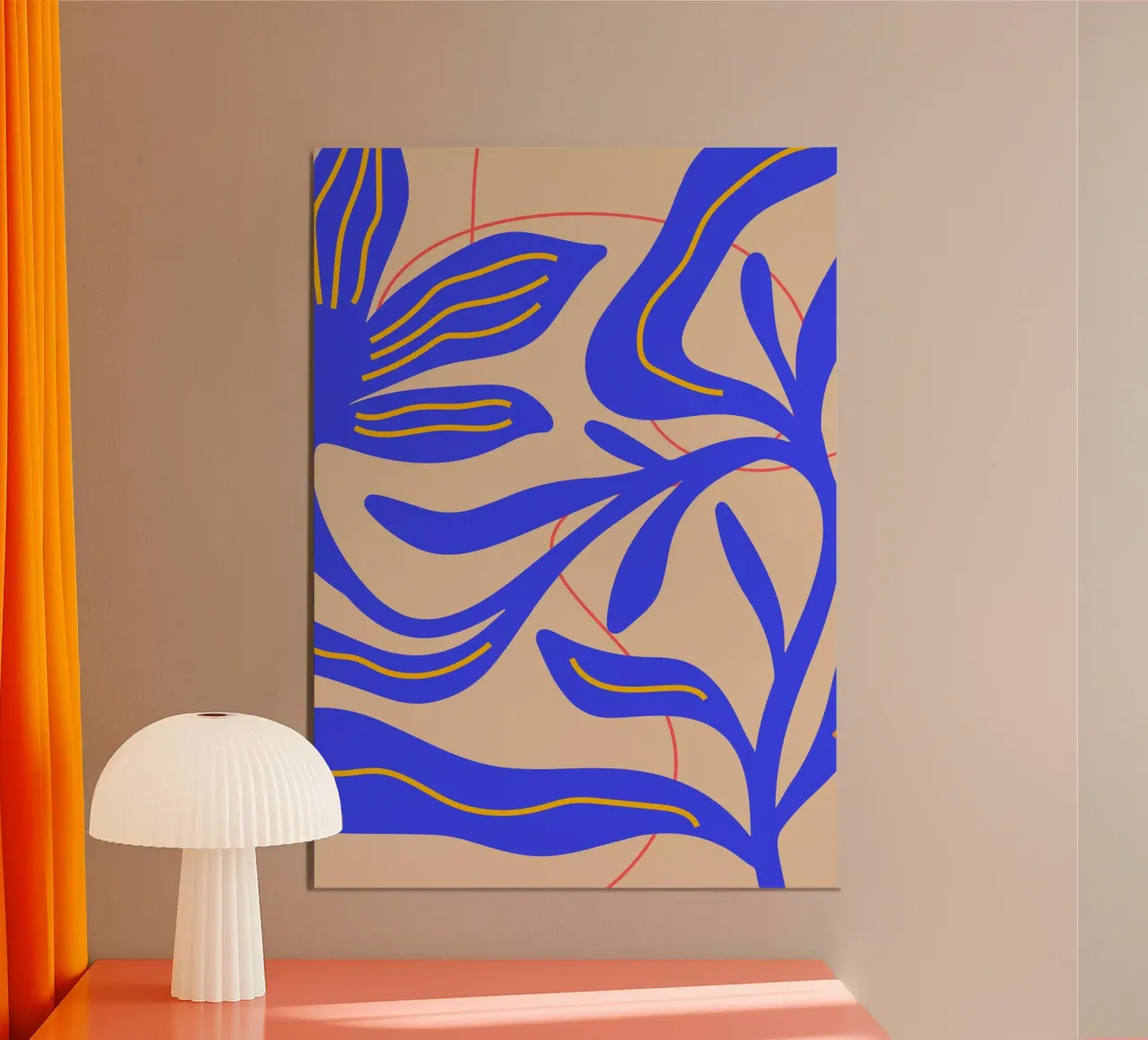 Abstract Leaf & Flower Art Print | Botanical  | Modern alluminio dibond da PrintCessStudio