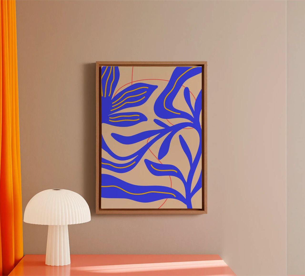 Abstract Leaf & Flower Art Print | Botanical  | Modern Leinwand von PrintCessStudio