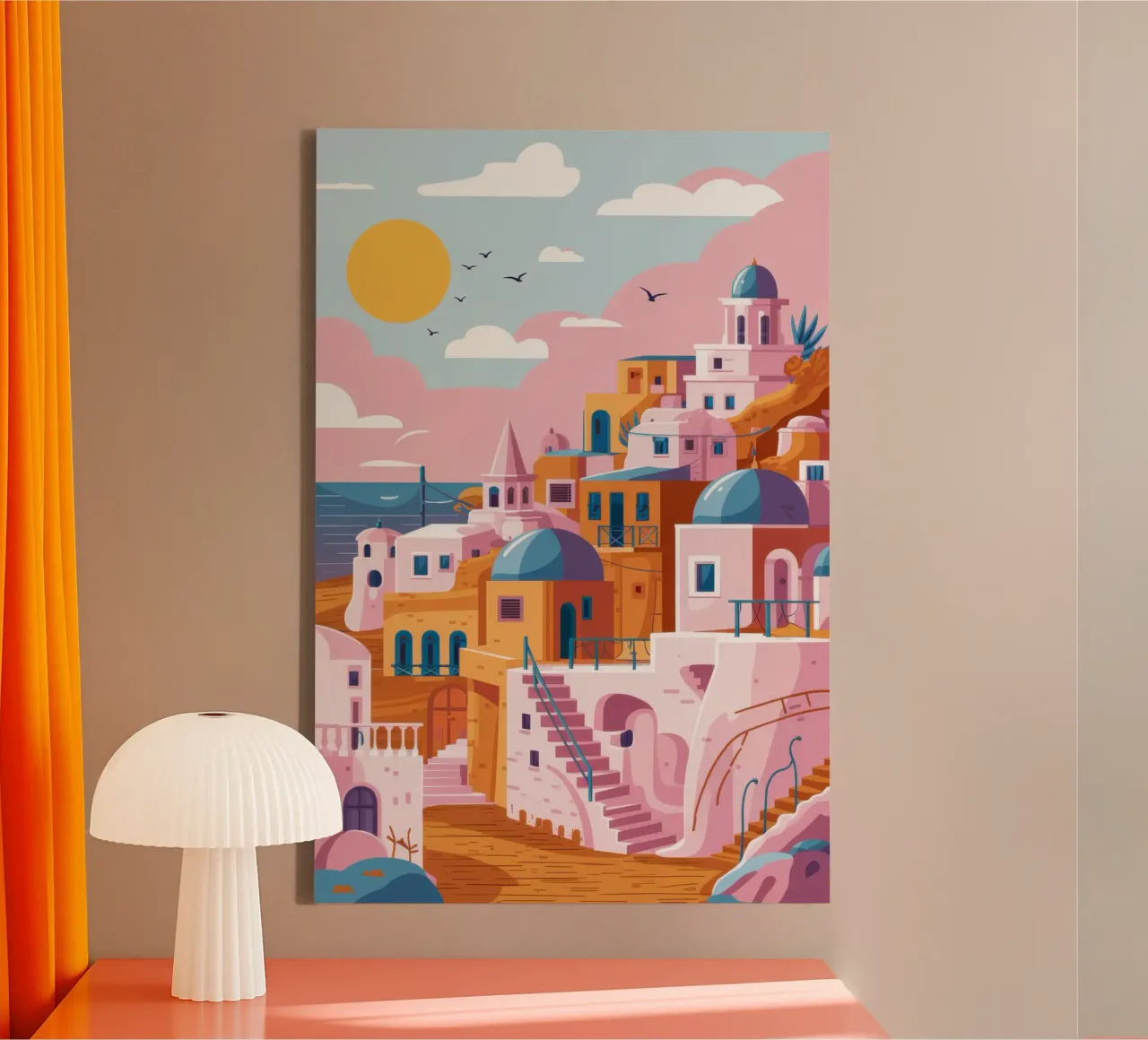 Sogno giocoso di Grecian Daydream tela con Cornice a cassetta da Orchid Patina
