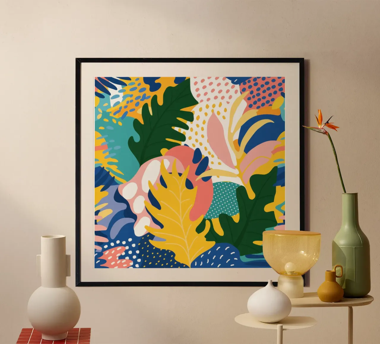 Giungla astratta di scarabocchi poster da Wish Studio