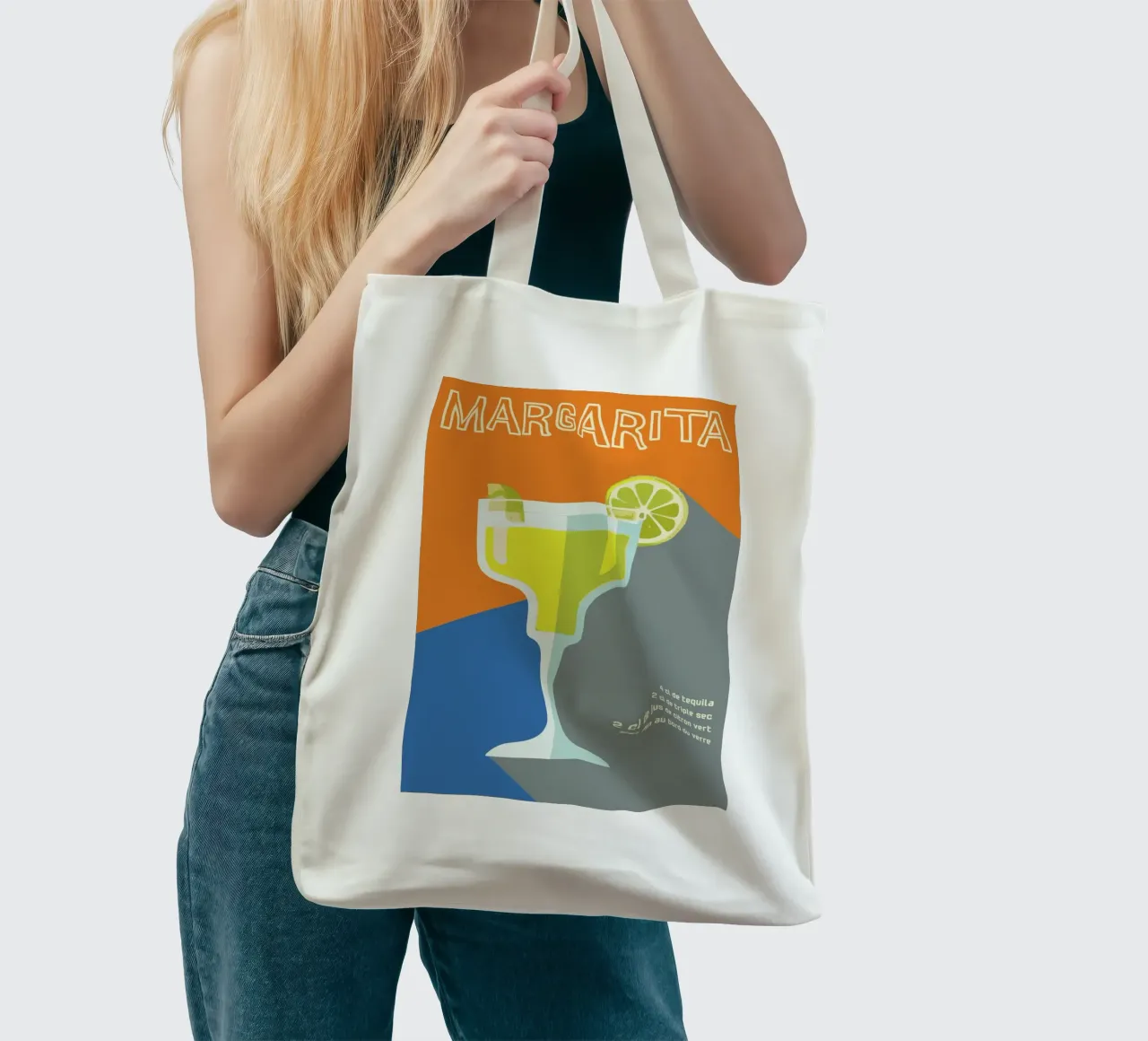 Bold Margarita Cocktail Recipe Art - Retro Style tote bag by Une Affaire de Filles
