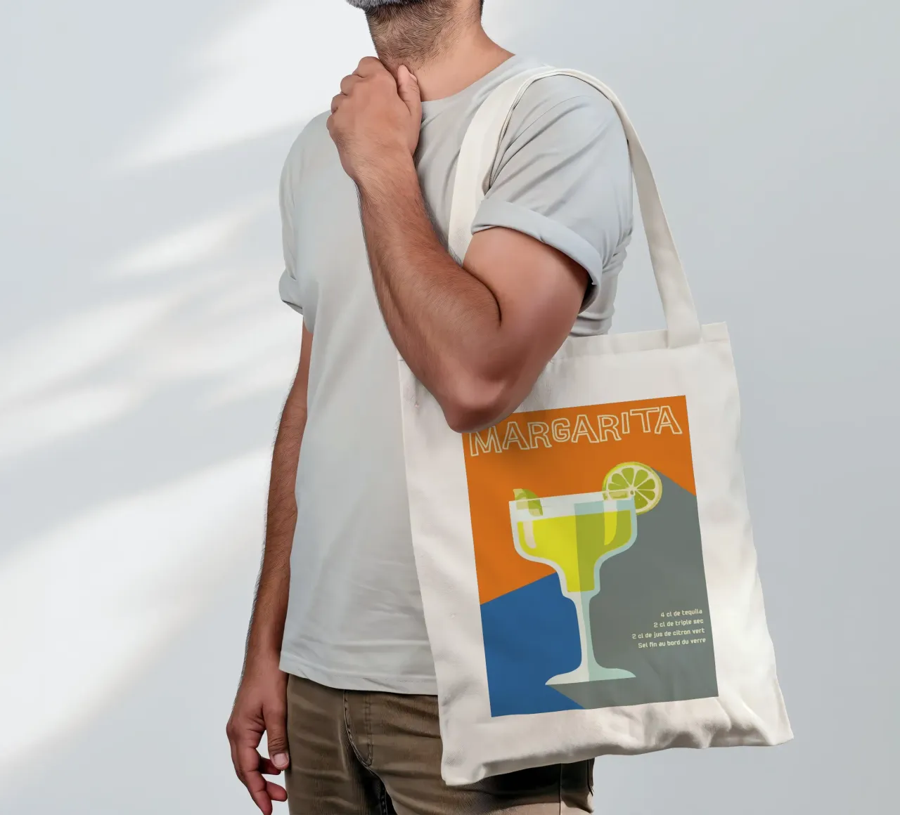 Bold Margarita Cocktail Recipe Art - Retro Style tote bag by Une Affaire de Filles