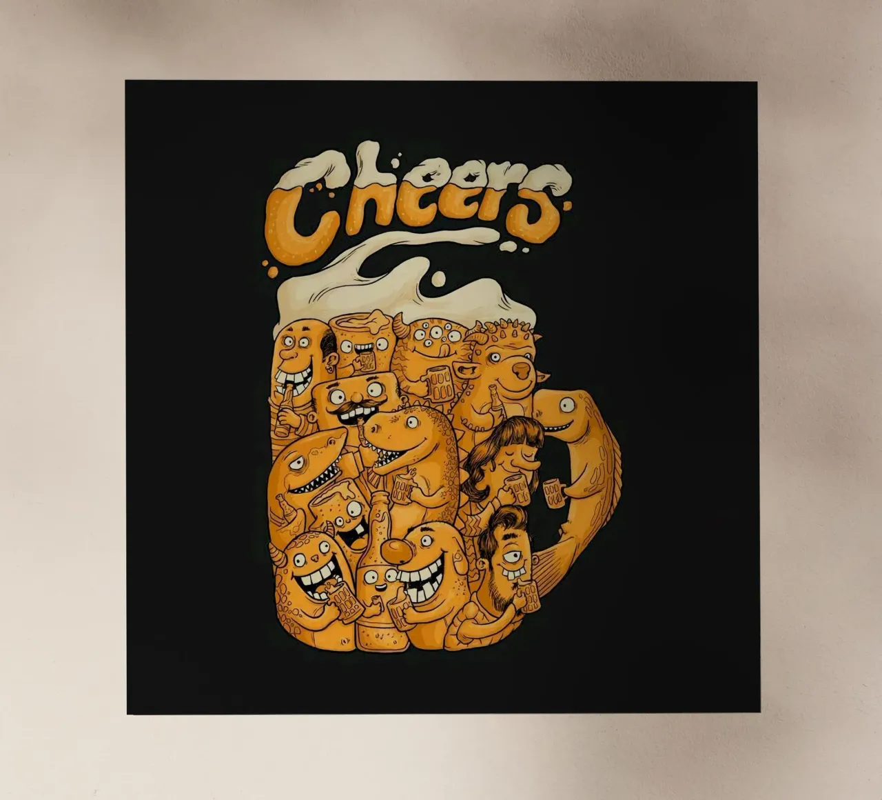 shape funny beer pellicola backlit da comura