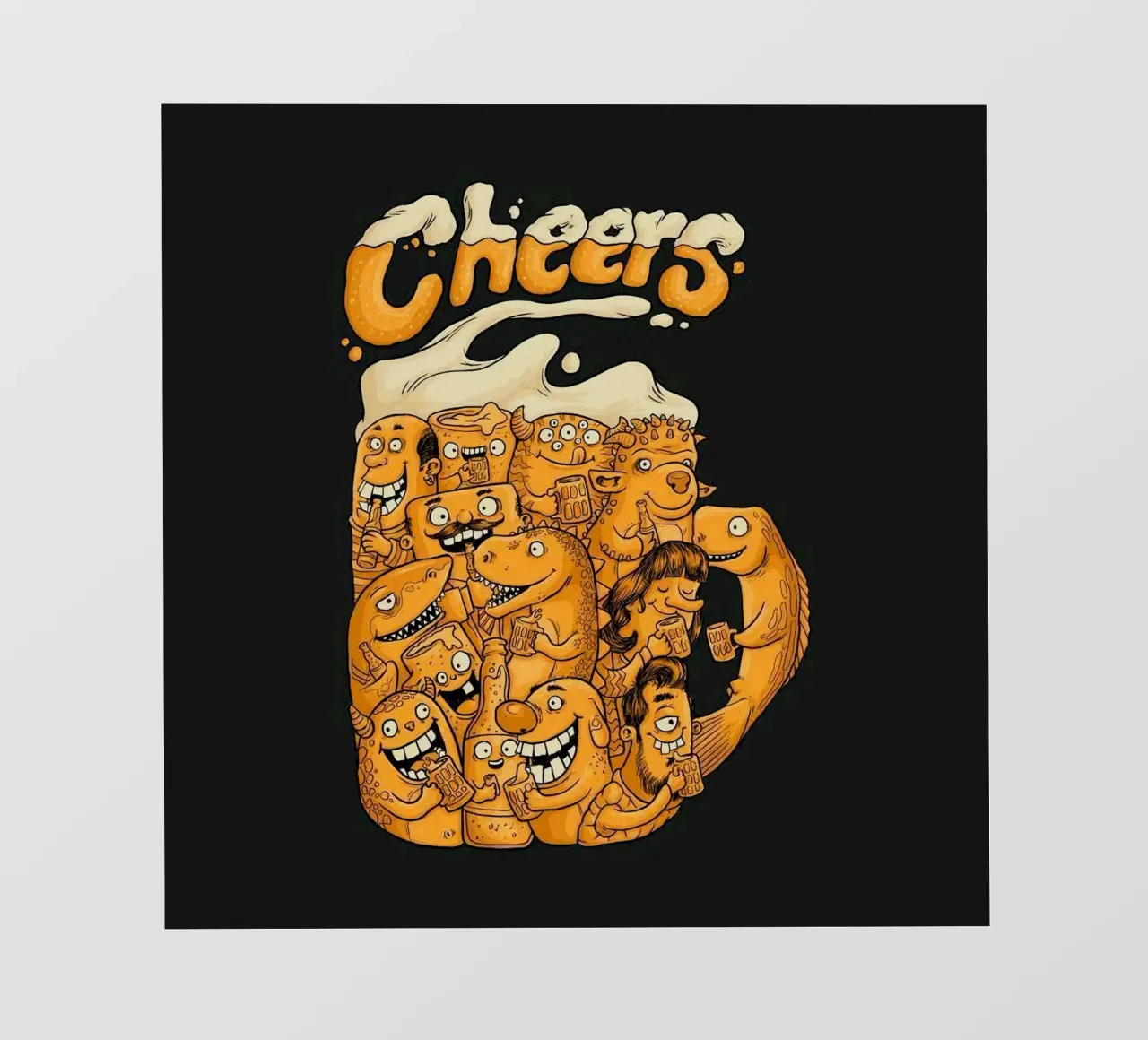 shape funny beer pellicola backlit da comura