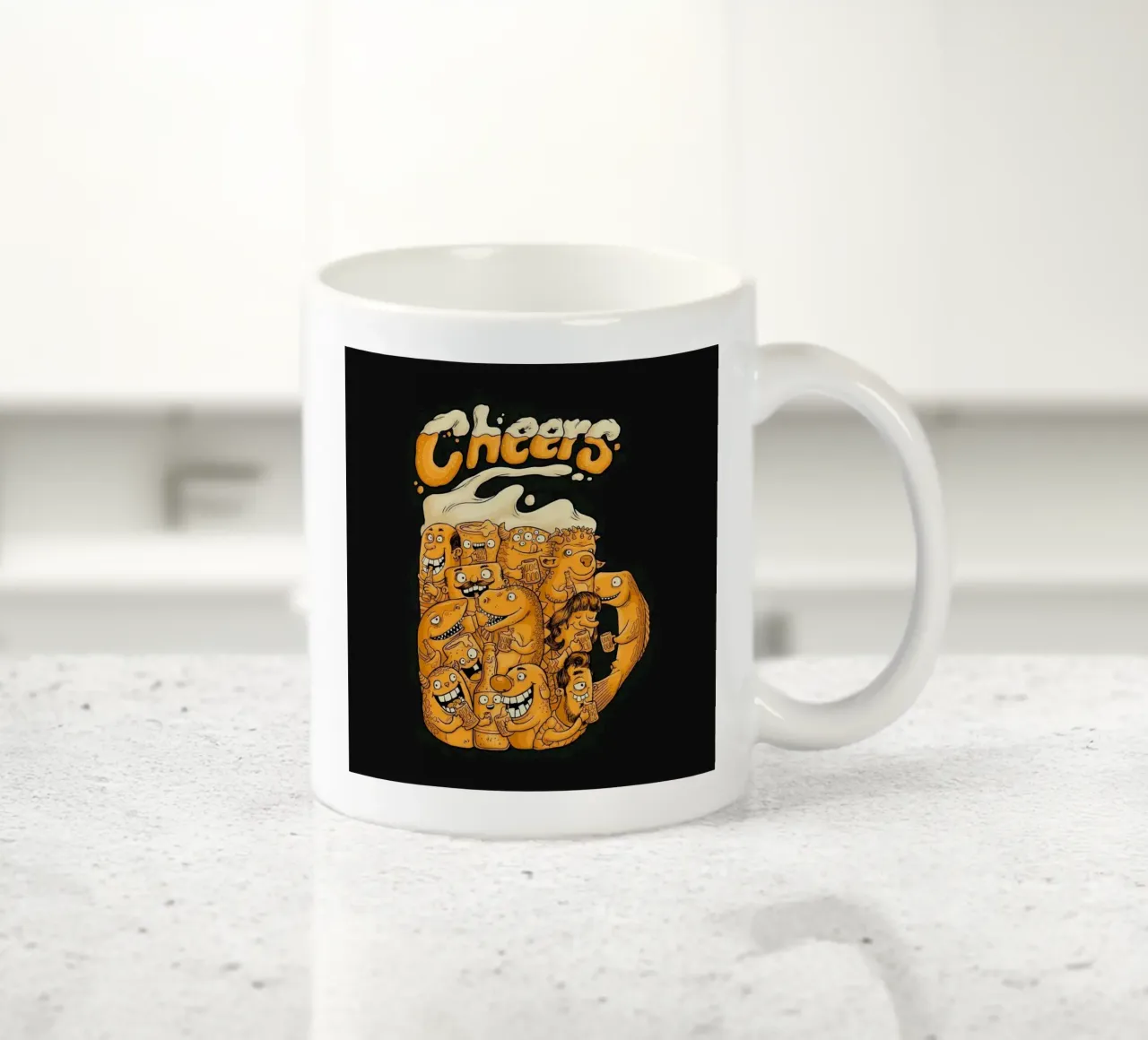 shape funny beer tazza in ceramica da comura