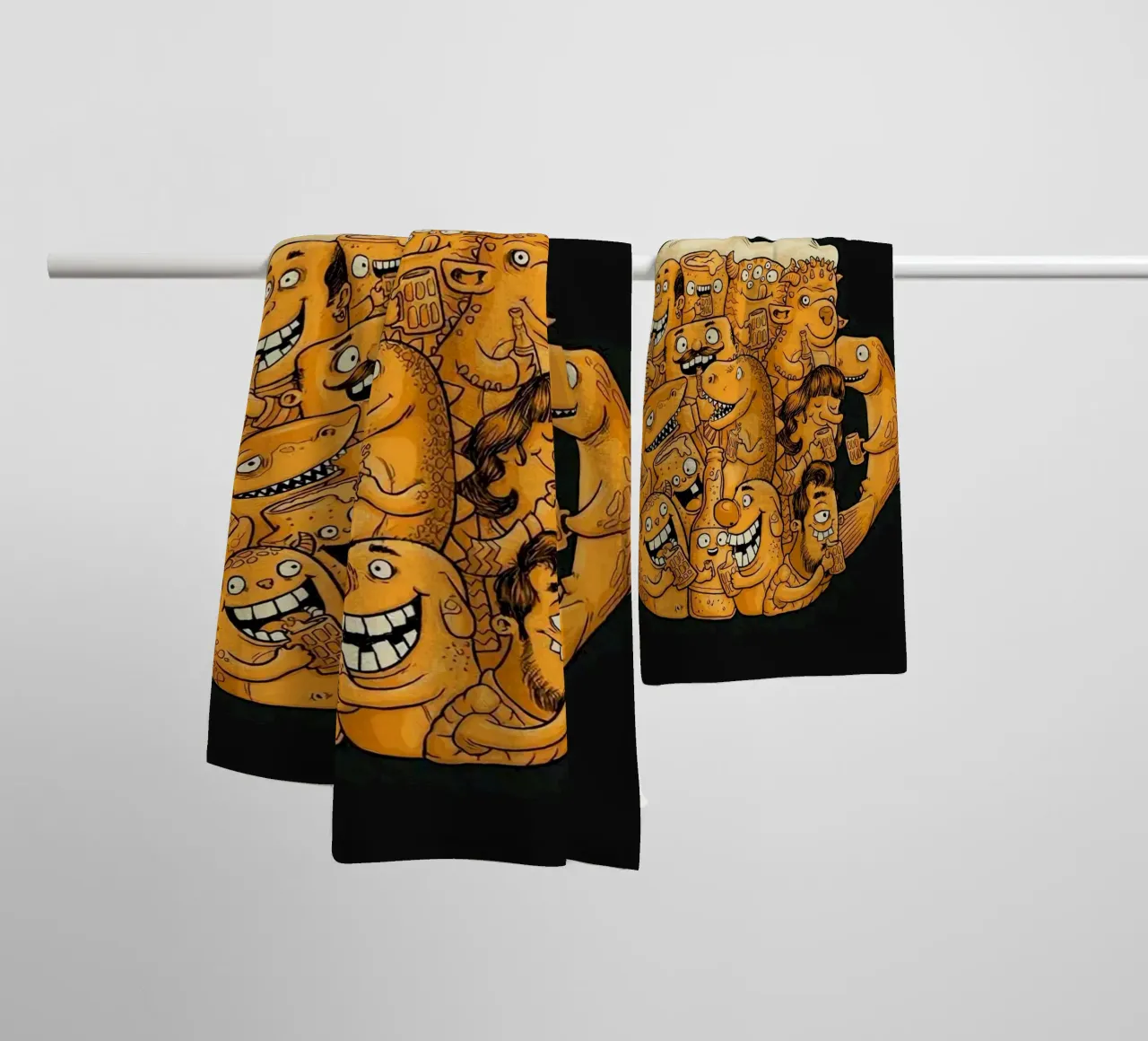 shape funny beer asciugamano da bagno da comura