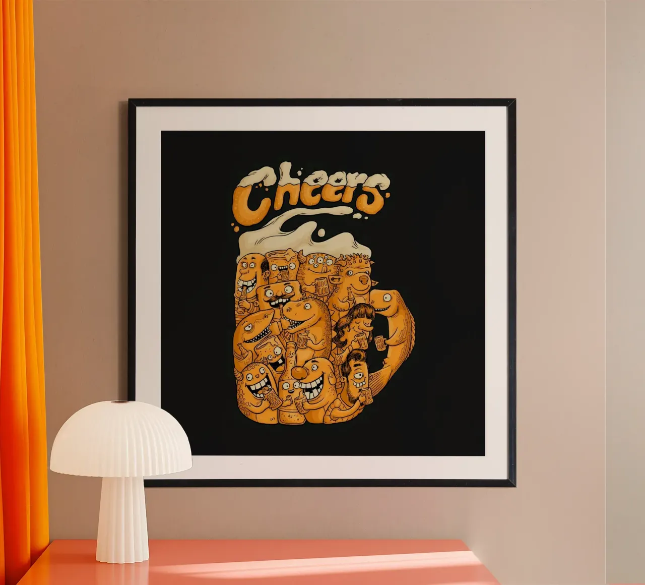 shape funny beer poster da comura