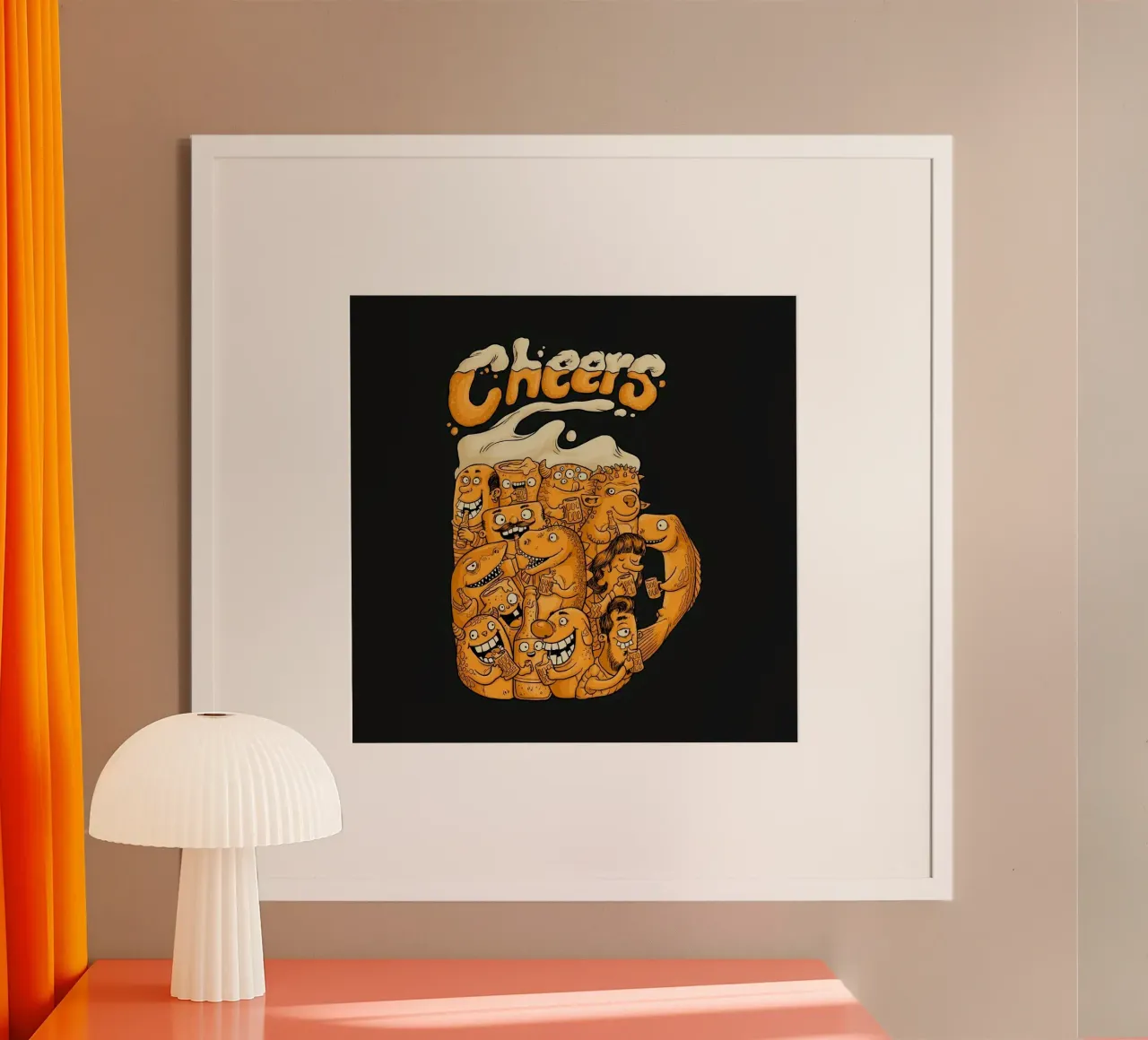 shape funny beer poster da comura