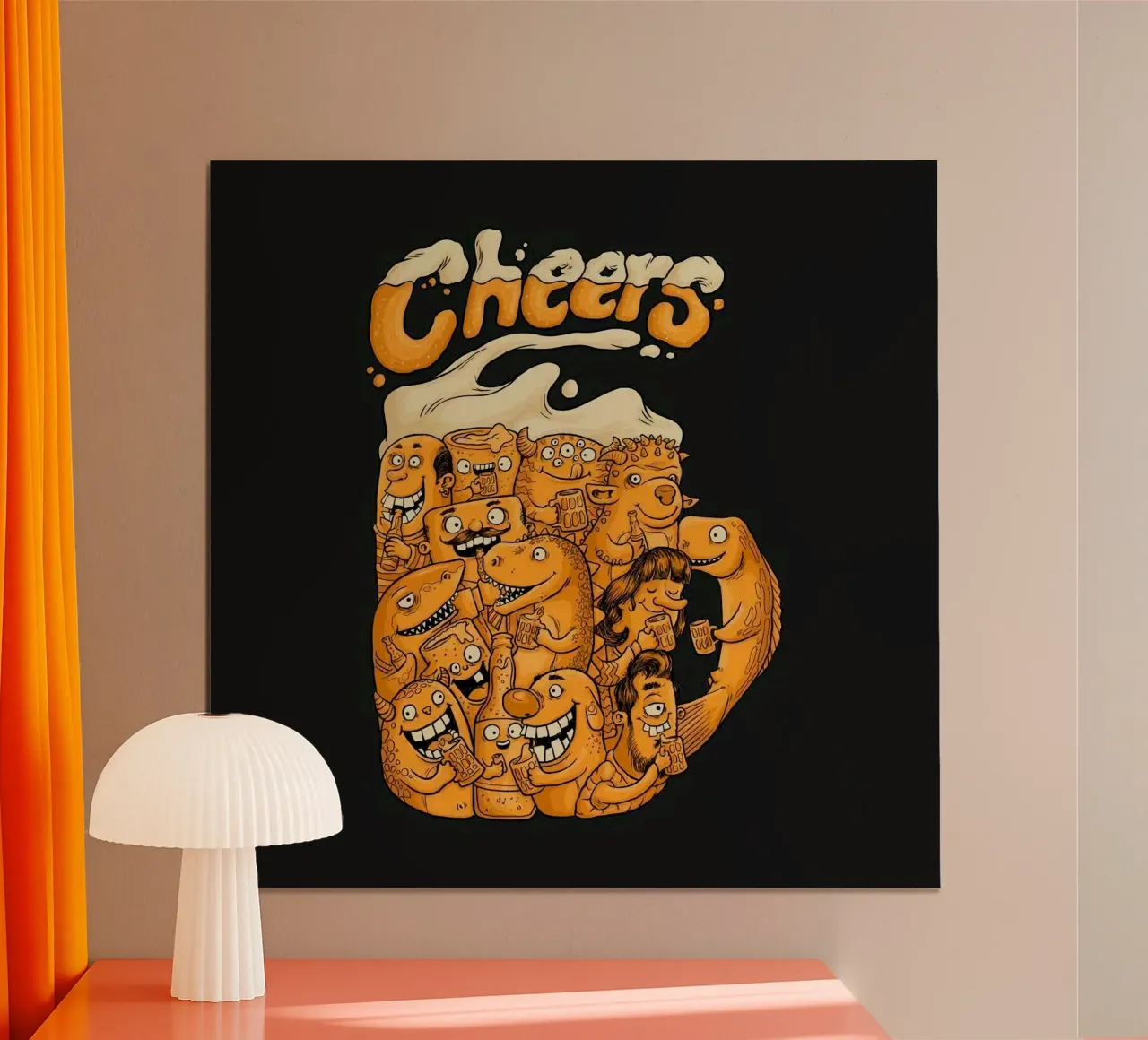 shape funny beer poster da comura