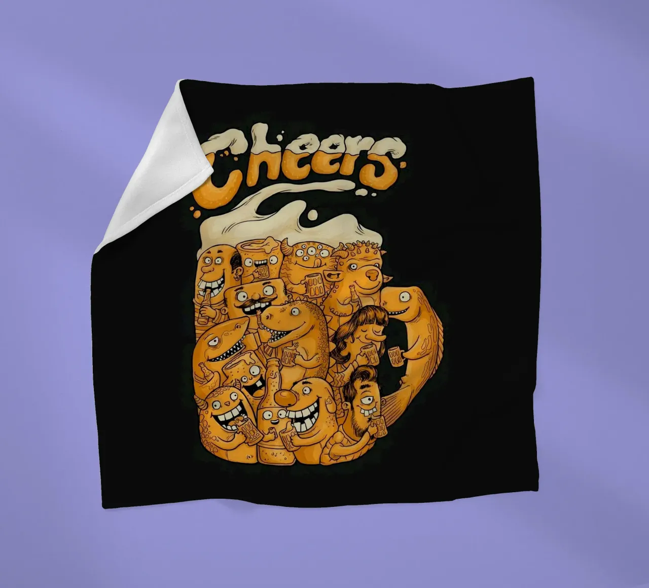 shape funny beer coperta in pile da comura