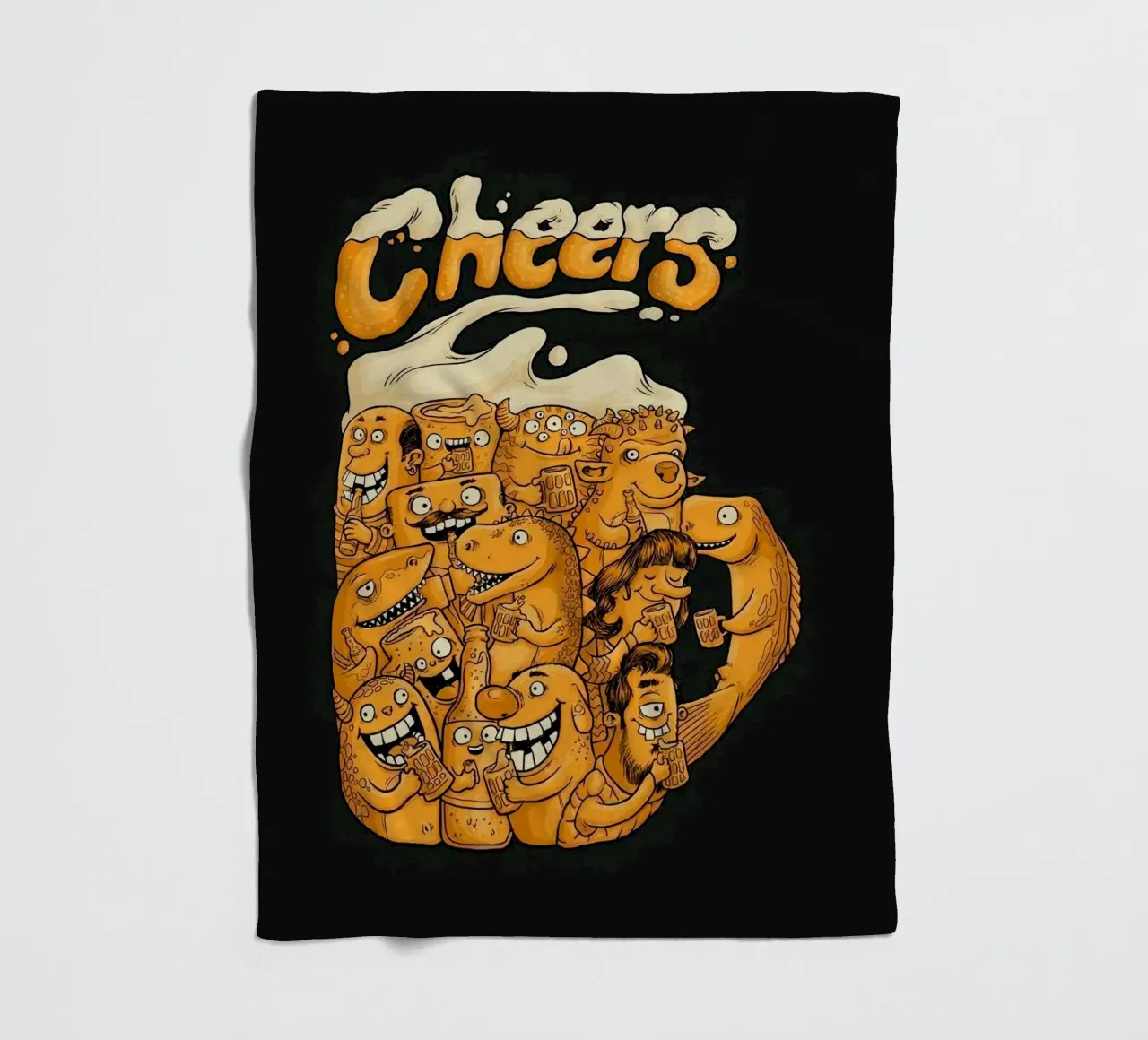 shape funny beer coperta in pile da comura