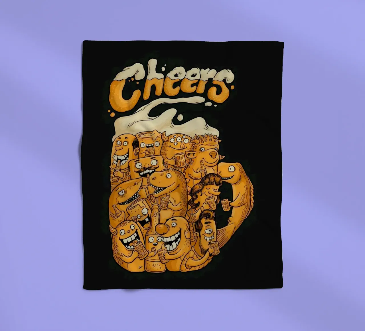 shape funny beer coperta in pile da comura