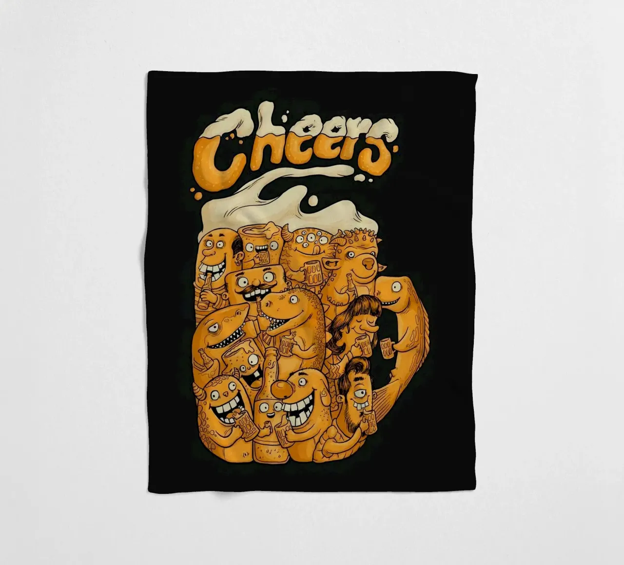 shape funny beer coperta in pile da comura