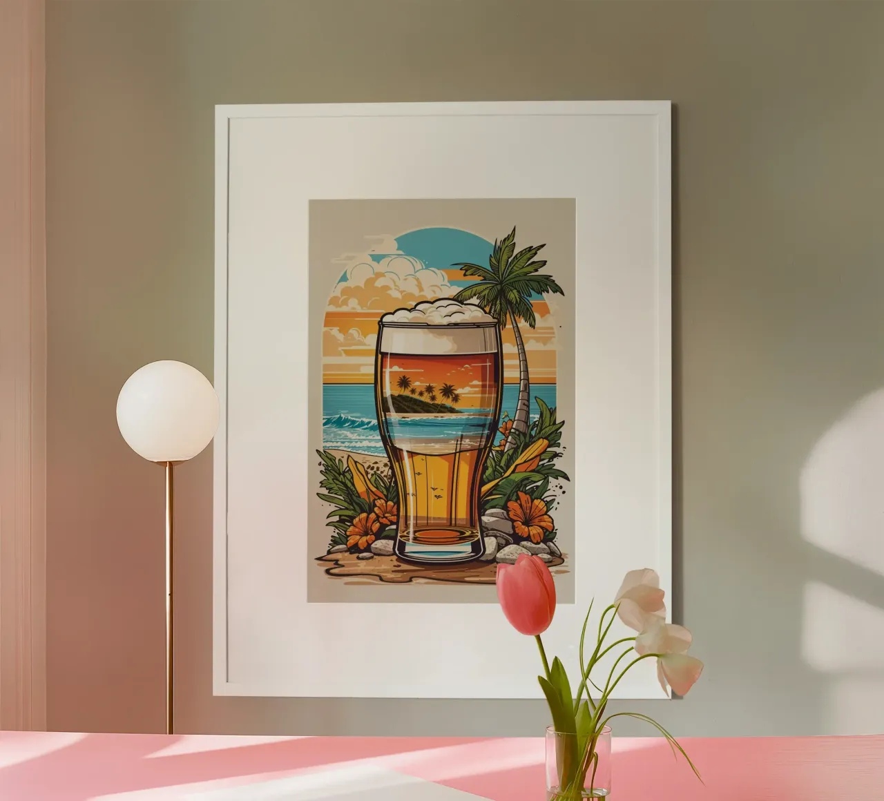 nature in beer poster con telaio in plastica da Josum