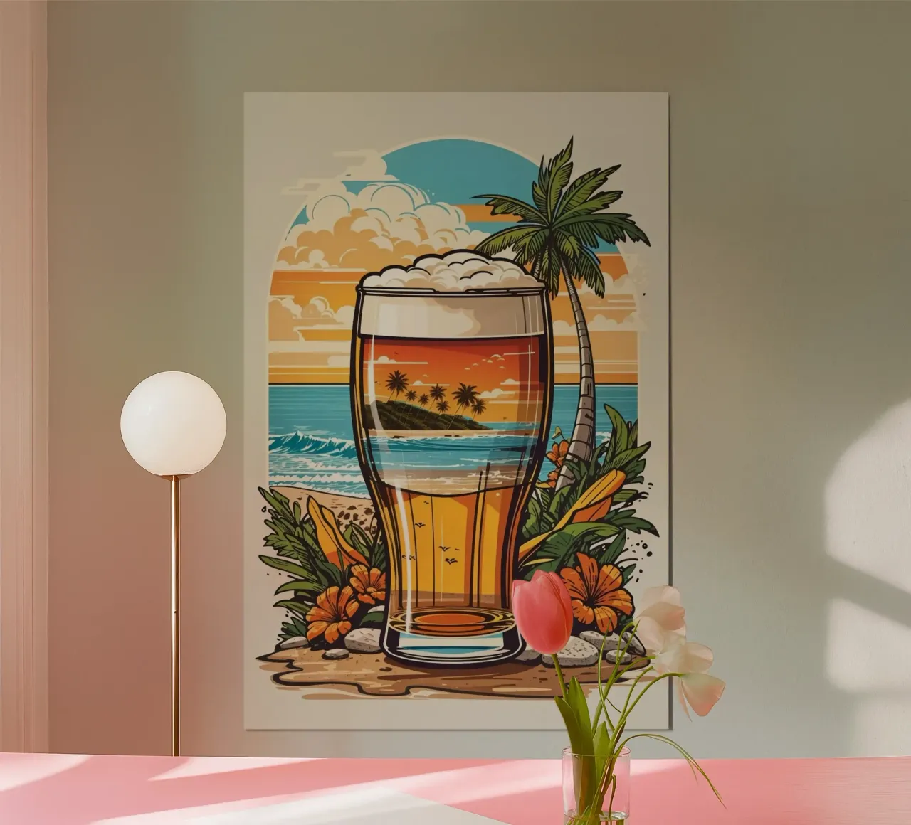nature in beer poster con telaio in plastica da Josum