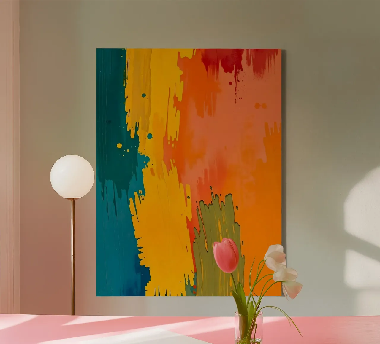 color water draw tela con Cornice a cassetta da Josum