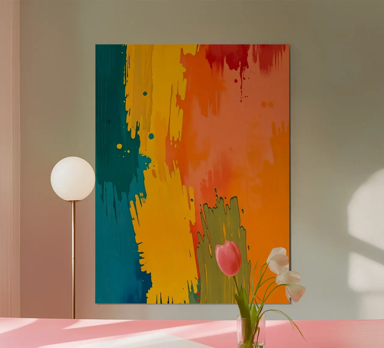 color water draw poster con telaio in plastica da Josum