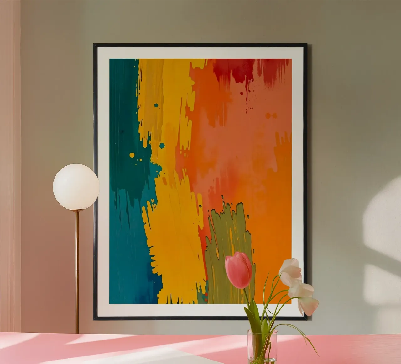 color water draw poster con telaio in plastica da Josum