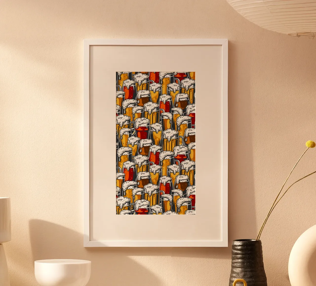 beer red yellow poster da comura