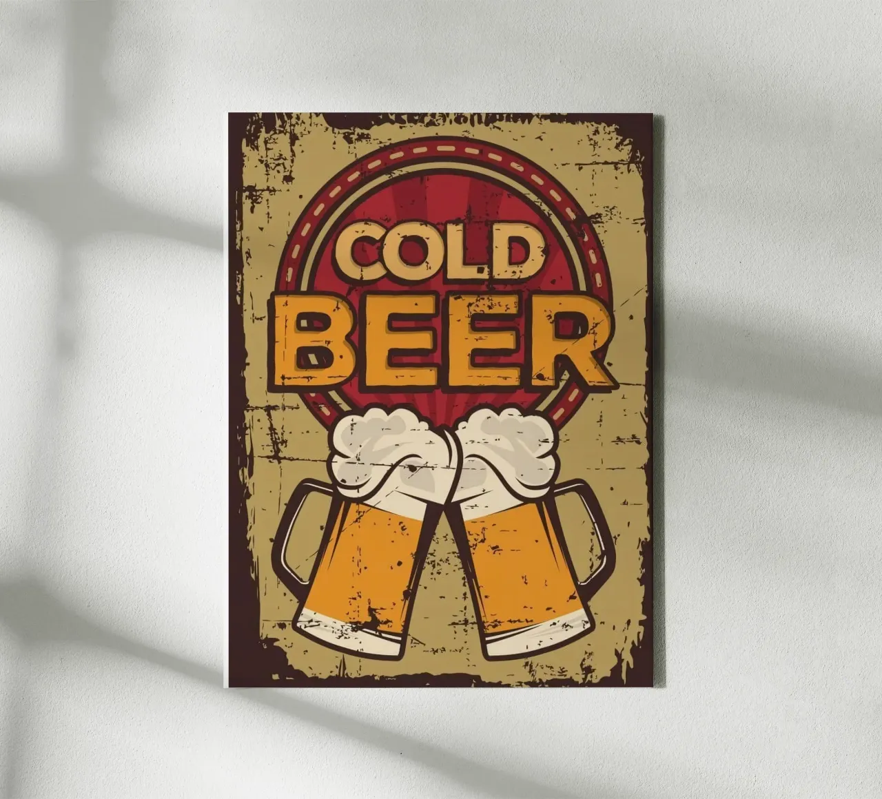 cold beer couple tela con Cornice a cassetta da comura