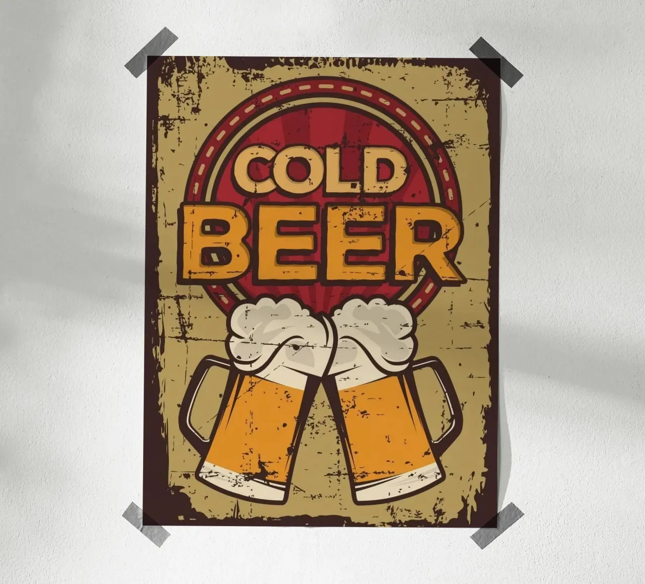 cold beer couple poster da comura