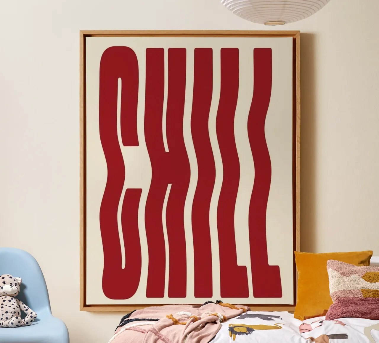chill curve canvas with Floater frame by Josum