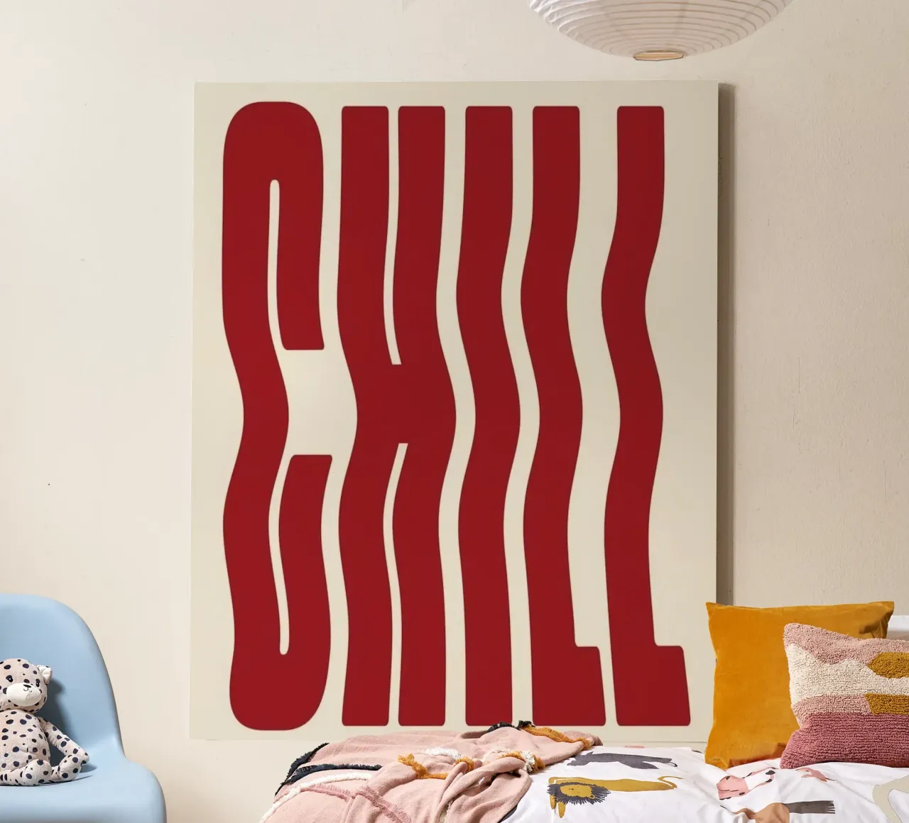 chill curve canvas with Floater frame by Josum