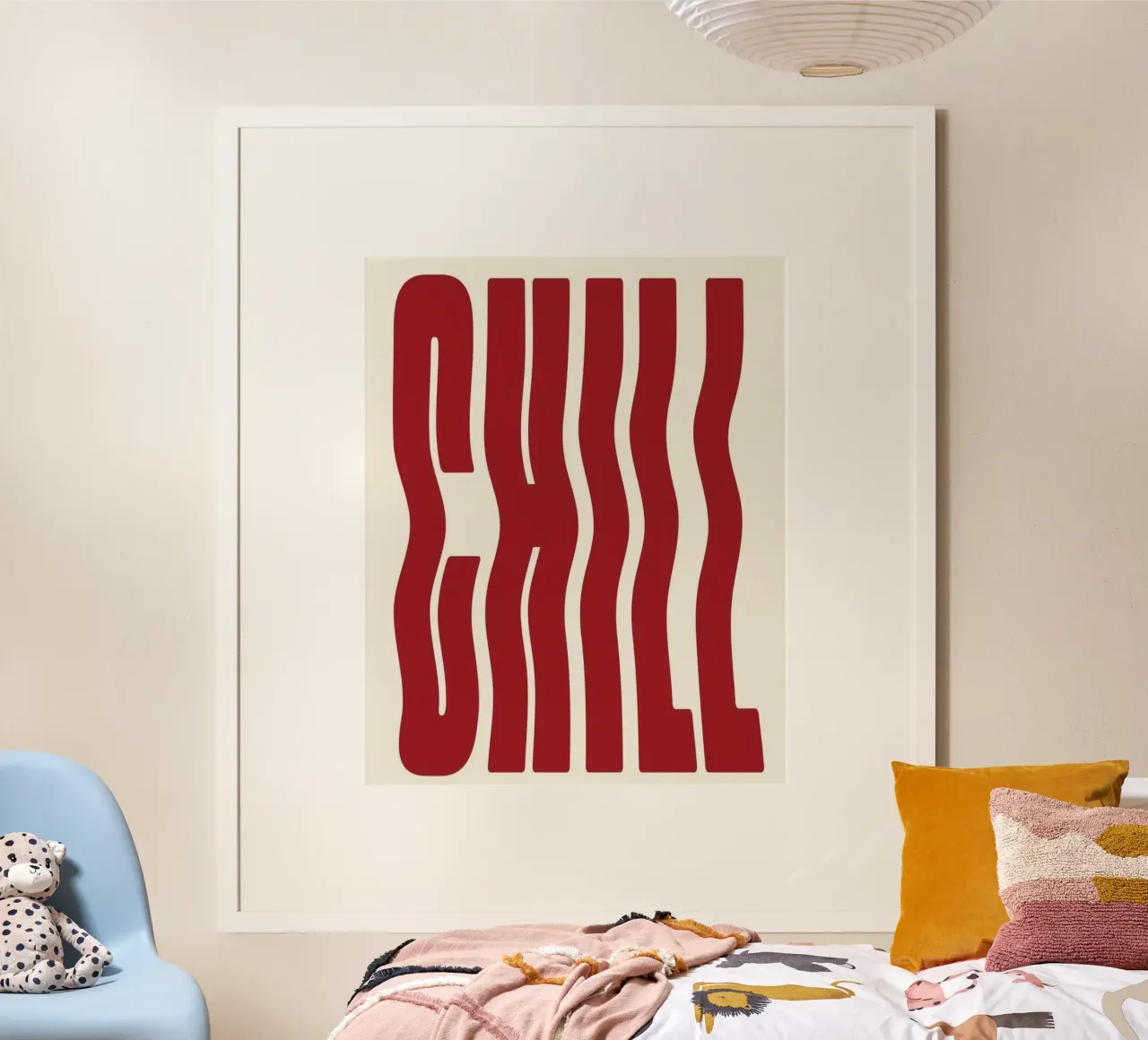 chill curve poster con telaio in plastica da Josum